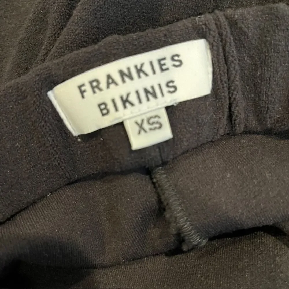 Frankies Bikinis Opal Terry Skirt‎ Black Midi Length Size XS